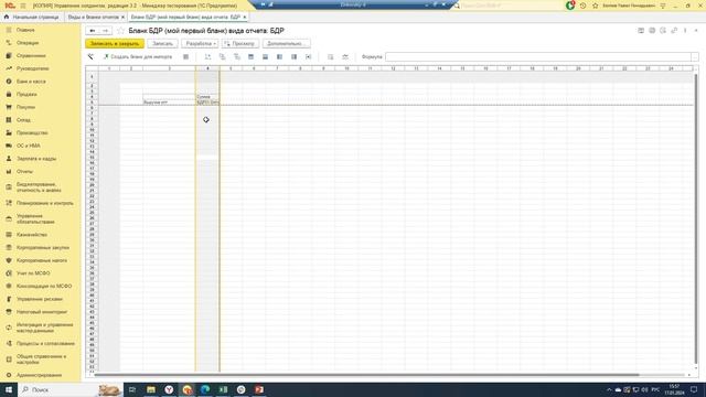 2  Бланки отчетов  Мой первый бланк