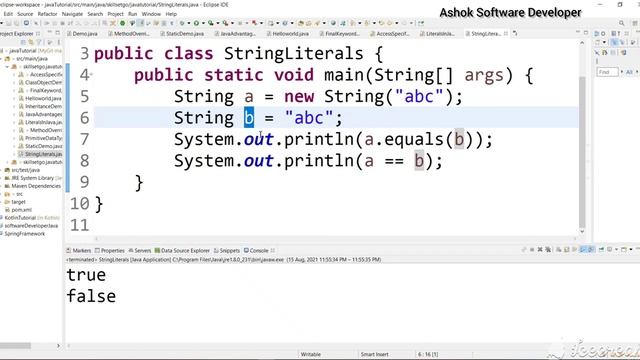 Java Interview: JAVA new String() vs String literals explained in Telugu смотреть онлайн