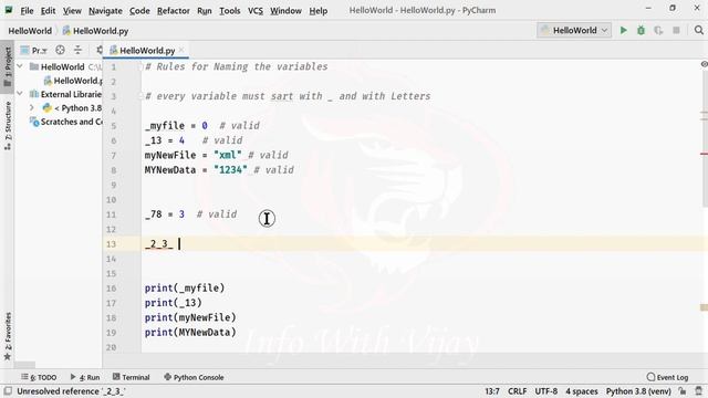 The Rules of Naming Variables in Python смотреть онлайн