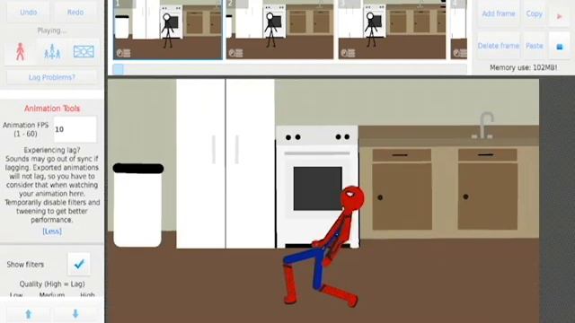 Stick Nodes free version + sound effects -- Spiderman -- Testing Animation смотреть онлайн