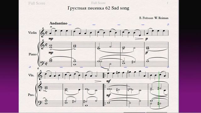 Грустная песенка 62 Sad song(Ф-но)/(P-no)Скрипка 1 класс / Violin 1 grade смотреть онлайн