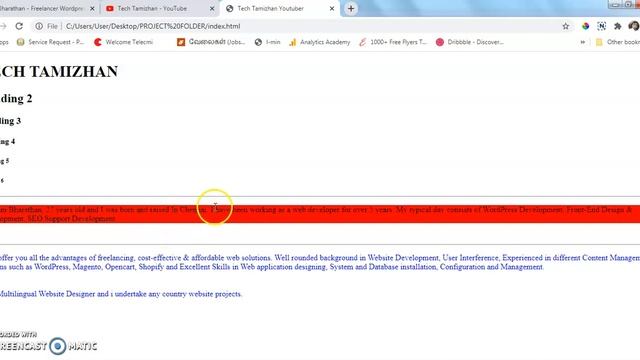 HTML Tutorial for Beginners Tamil - 02 - HTML STYLE ATTRIBUTE смотреть онлайн