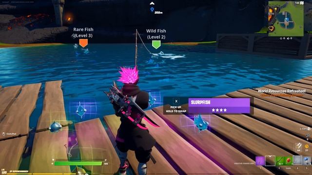 Catch Zero Point Fish or Vendetta Floppers from fishing in Wildlands Survival - Fortnite Island Gam смотреть онлайн