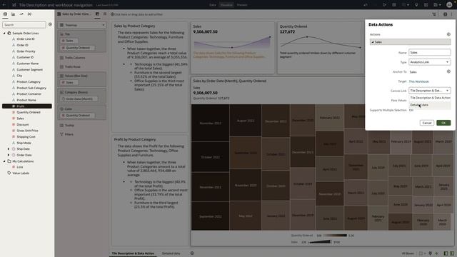 Customize tile visualizations with descriptions and data actions in Oracle Analytics смотреть онлайн