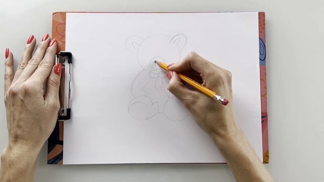 Как нарисовать мишку. смотреть онлайн