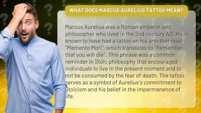 What does Marcus Aurelius tattoo mean? смотреть онлайн
