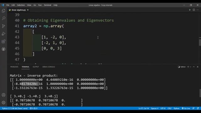 SciPy tutorial 6: Linear Algebra смотреть онлайн