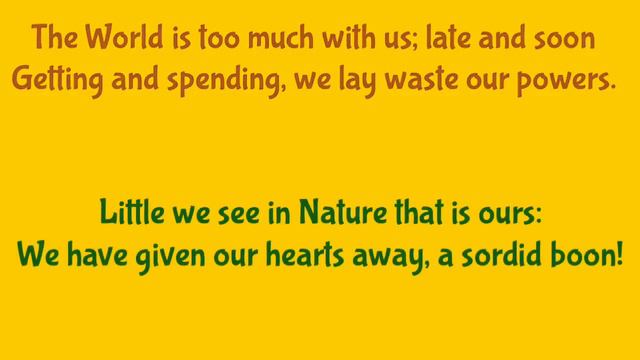 The World Is Too Much With Us by William Wordsworth Full Explanation in Hindi смотреть онлайн