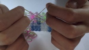 Браслет Переплетение Звёзд (эксперимент) ! «Rainbow Loom» или браслеты из резинок. №28