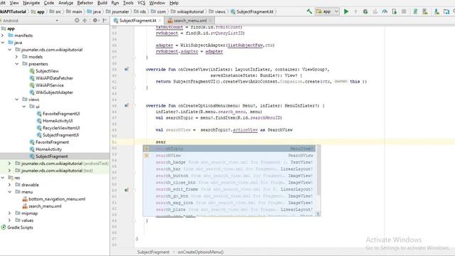 WikiAPIVideo 11 SubjectFragment Menu & Request Data смотреть онлайн