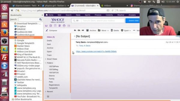 Terry Davis reacting to comment telling him to kill people