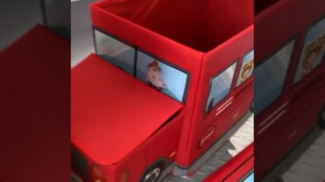 Детский пуф ящик для игрушек Пожарная машина смотреть онлайн