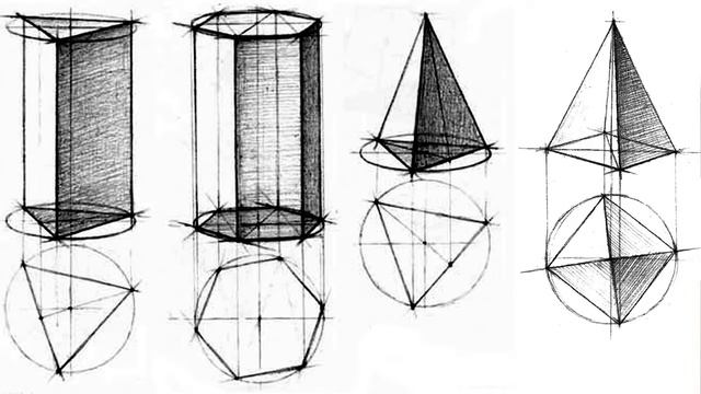 Урок 3. Для начинающих художников. Форма предметов. смотреть онлайн