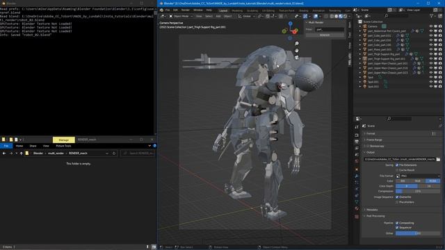 How to render multiple objects with 1 button in Blender смотреть онлайн