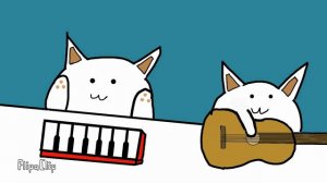 Коты играющие на пианино,гитаре.