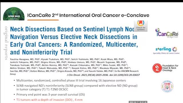 DAY 3 Oral E Conclave 2022 SENTINEL NODE BIOPSY FOR ORAL CANCERs Dr. RICHA VAISH, Dr. ASHOK SHENOY смотреть онлайн