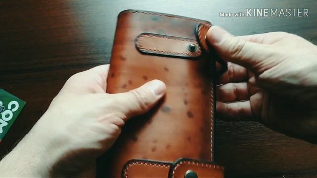 Мужской клатч из кожи своими руками. Кошелек трэвэл. Обзор. Leather travel wallet. Hand made. смотреть онлайн