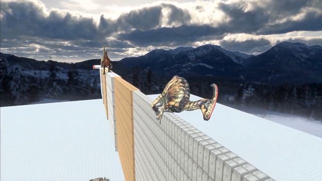 Crossing a very narrow and dangerous path - Animal Revolt Battle Simulator смотреть онлайн