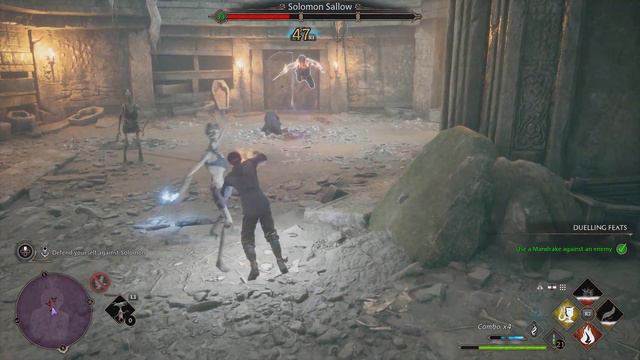 Hogwarts Legacy fights with Solomon Sallow смотреть онлайн