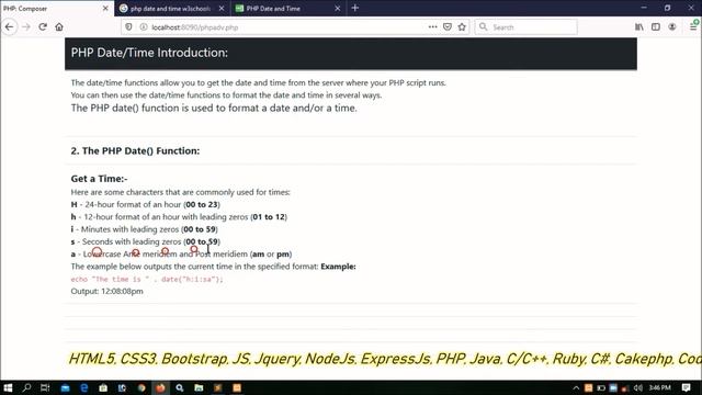 PHP Advanced Par-02 | Date & Time | Date() In Php | How To Define Date Function смотреть онлайн