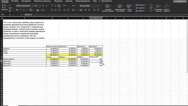 Модель расчета ЗП бухгалтеров по группам и участкам в бухгалтерском агентстве смотреть онлайн