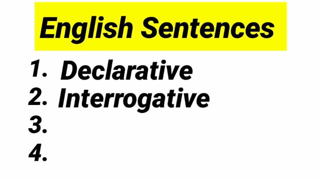 Types of sentence 1. Declarative or Assertive 2. Interrogative 3. Imperative 4. Exclamatory смотреть онлайн