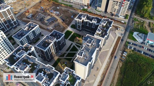 Жилой район «Испанские кварталы» от девелопера ГК «А101» (аэросъемка: сентябрь 2017 г.) смотреть онлайн