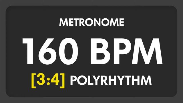 160 BPM - 3:4 PolyRhythm Metronome