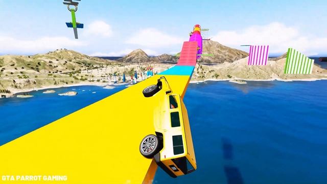 GTA V Spiderman Epic New Stunt Race For Car Racing Challenge by Super Cars, Boats, Helicopters Bike смотреть онлайн