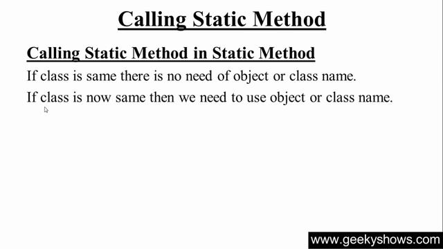 64. Calling Static method in static method in Java Programming (Hindi) смотреть онлайн