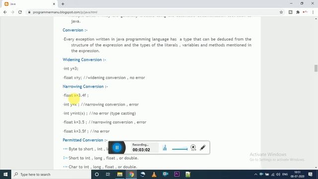 Lecture -4| Type Conversion In Java | Java Tutorials In HINDI For Beginners смотреть онлайн