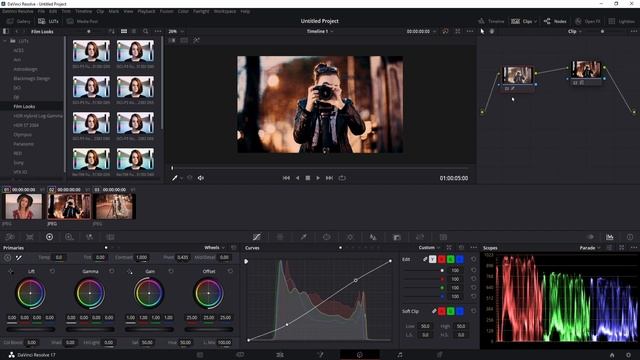 DaVinci Resolve 17 Color Grading kopieren und übertragen смотреть онлайн