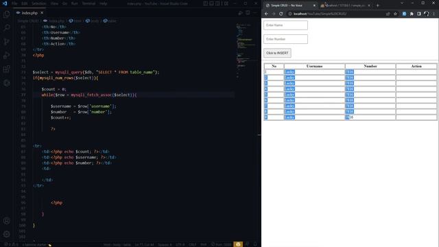 PHP CRUD -- NO TALK -- TO EASY - Source Code смотреть онлайн