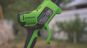 Аккумуляторная мини-пила Greenworks G24MCS10