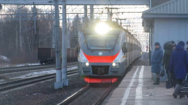 Электропоезд ЭП2Д-0012 ЦППК станция Ворсино прибытие 24.03.2019 смотреть онлайн