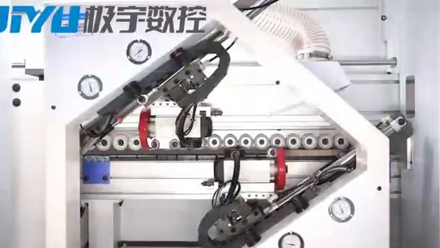 Автоматический кромкооблицовочный станок JIYU JY-668JKGC смотреть онлайн