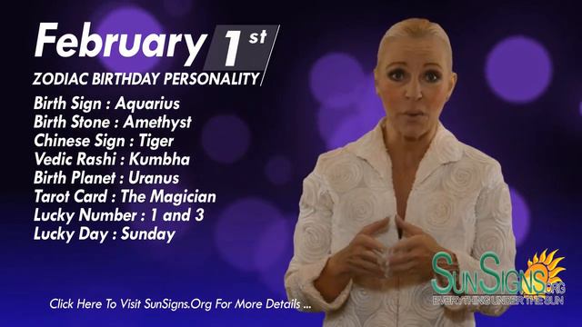 February 1st Zodiac Horoscope Birthday Personality - Aquarius - Part 2 смотреть онлайн
