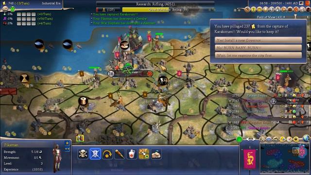 Lets Play Civ 4 Deity 44 (Qin Shi Huang) part 6 смотреть онлайн