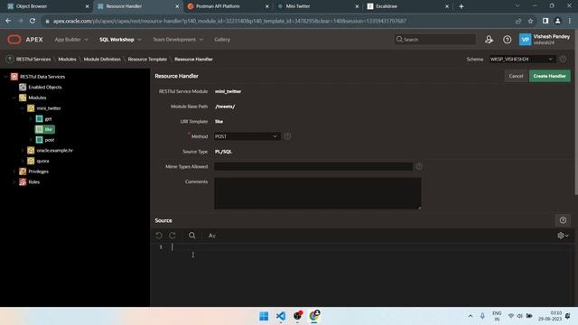 Creating Post API For Twitter Clone In Apex Oracle | Twitter Clone - 8 смотреть онлайн
