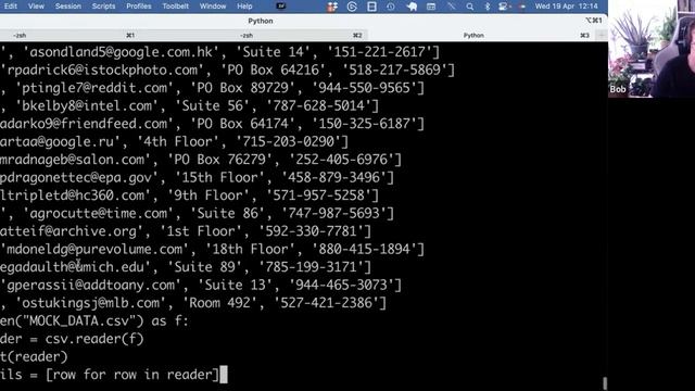 Using a bit of Python to get random emails from a csv file смотреть онлайн