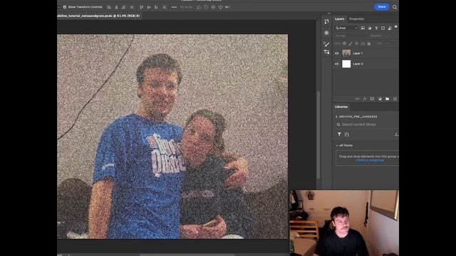 How to create noise and grain effect in Adobe Photoshop 25.0 смотреть онлайн