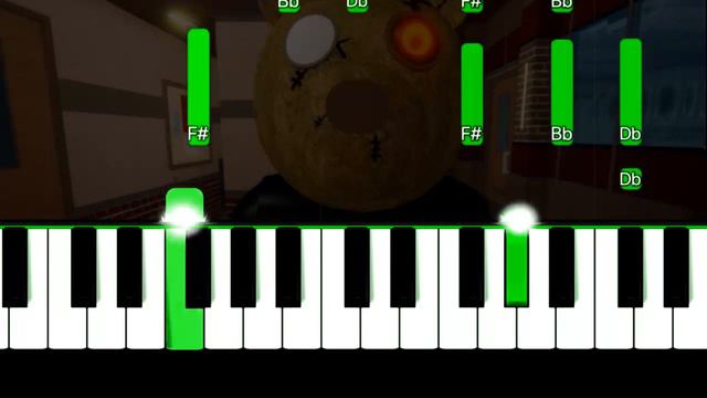 MR STITCHY PIGGY ROBLOX | THEME SONG - EASY Piano Tutorial смотреть онлайн