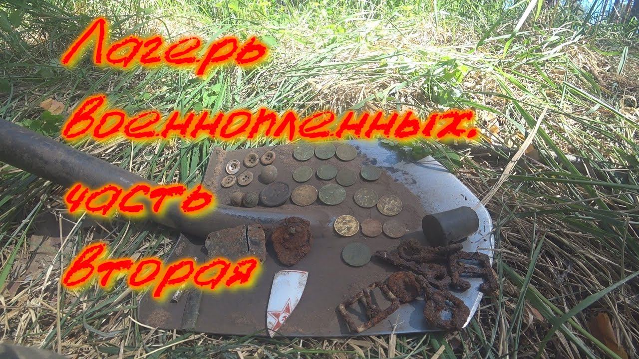 Куча немецких монет и пуговиц. Находки в лагере военнопленных. Часть 2. смотреть онлайн