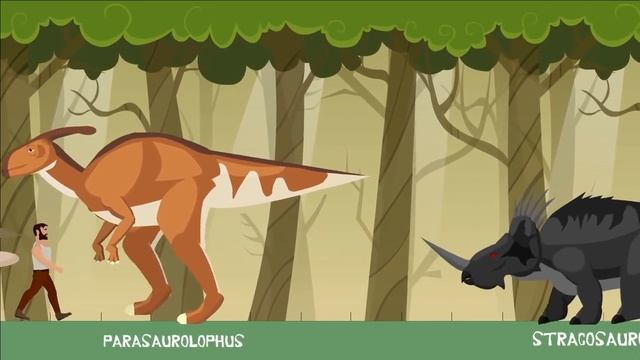 Walking Dinosaurs: Dinosaurs Size Comparison | Dino Animation смотреть онлайн