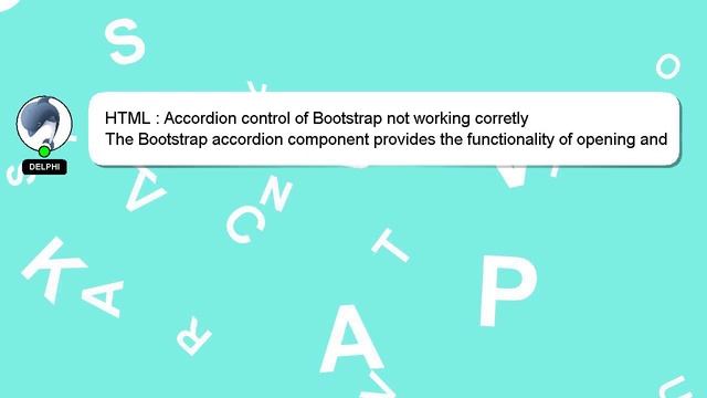 HTML : Accordion control of Bootstrap not working corretly смотреть онлайн