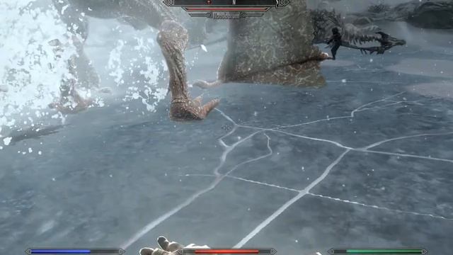 Skyrim Fighting 2 Legendary White Dragon смотреть онлайн