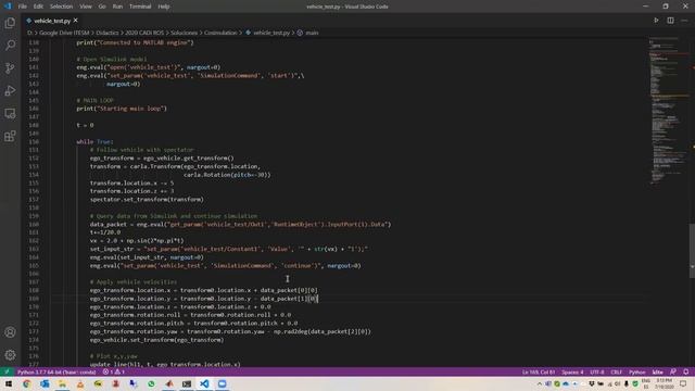 Cosimulation CARLA + MATLAB + Python смотреть онлайн