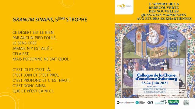 Moment musical 3, Triptyque pour voix et orgue autour du Granum Sinapis de Maître Eckhart, Juin 202 смотреть онлайн