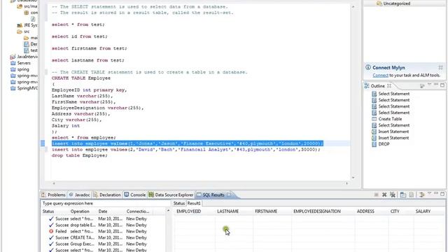 SQL QUERY INSERT ROW TABLE смотреть онлайн
