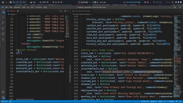 صفر تا صد طراحی نرم افزار مدیریت فروشگاه با Tkinter + Sqlite با زبان پایتون смотреть онлайн